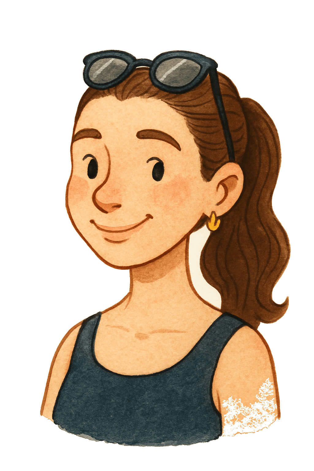 Ellie, Helena's honorary aunt, as a storybook character